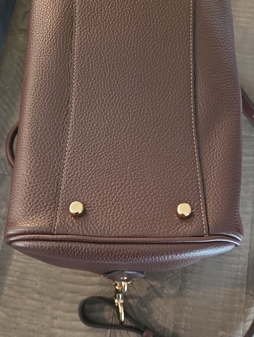 COACH Rowan Satchel in Chocolate Brown with Gold Hardware - Picture 15 of 15